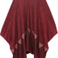 Sakkas Lupe Womens Reversible Poncho Wrap Cape Shawl Sweater Coat Cardigan Pattern