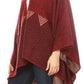 Sakkas Lupe Womens Reversible Poncho Wrap Cape Shawl Sweater Coat Cardigan Pattern