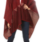 Sakkas Lupe Womens Reversible Poncho Wrap Cape Shawl Sweater Coat Cardigan Pattern