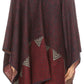 Sakkas Lupe Womens Reversible Poncho Wrap Cape Shawl Sweater Coat Cardigan Pattern