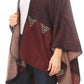 Sakkas Lupe Womens Reversible Poncho Wrap Cape Shawl Sweater Coat Cardigan Pattern