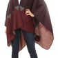 Sakkas Lupe Womens Reversible Poncho Wrap Cape Shawl Sweater Coat Cardigan Pattern