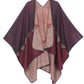 Sakkas Lupe Womens Reversible Poncho Wrap Cape Shawl Sweater Coat Cardigan Pattern