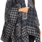 Sakkas Lupe Womens Reversible Poncho Wrap Cape Shawl Sweater Coat Cardigan Pattern