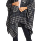 Sakkas Lupe Womens Reversible Poncho Wrap Cape Shawl Sweater Coat Cardigan Pattern