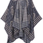 Sakkas Lupe Womens Reversible Poncho Wrap Cape Shawl Sweater Coat Cardigan Pattern