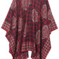 Sakkas Lupe Womens Reversible Poncho Wrap Cape Shawl Sweater Coat Cardigan Pattern