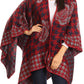 Sakkas Lupe Womens Reversible Poncho Wrap Cape Shawl Sweater Coat Cardigan Pattern