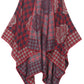 Sakkas Lupe Womens Reversible Poncho Wrap Cape Shawl Sweater Coat Cardigan Pattern