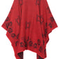 Sakkas Lupe Womens Reversible Poncho Wrap Cape Shawl Sweater Coat Cardigan Pattern