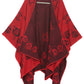 Sakkas Lupe Womens Reversible Poncho Wrap Cape Shawl Sweater Coat Cardigan Pattern