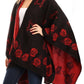 Sakkas Lupe Womens Reversible Poncho Wrap Cape Shawl Sweater Coat Cardigan Pattern