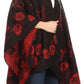 Sakkas Lupe Womens Reversible Poncho Wrap Cape Shawl Sweater Coat Cardigan Pattern