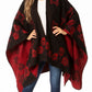 Sakkas Lupe Womens Reversible Poncho Wrap Cape Shawl Sweater Coat Cardigan Pattern