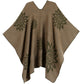 Sakkas Lupe Womens Reversible Poncho Wrap Cape Shawl Sweater Coat Cardigan Pattern