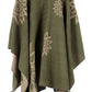 Sakkas Lupe Womens Reversible Poncho Wrap Cape Shawl Sweater Coat Cardigan Pattern