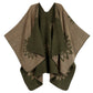 Sakkas Lupe Womens Reversible Poncho Wrap Cape Shawl Sweater Coat Cardigan Pattern