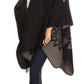 Sakkas Lupe Womens Reversible Poncho Wrap Cape Shawl Sweater Coat Cardigan Pattern