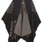 Sakkas Lupe Womens Reversible Poncho Wrap Cape Shawl Sweater Coat Cardigan Pattern