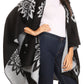 Sakkas Lupe Womens Reversible Poncho Wrap Cape Shawl Sweater Coat Cardigan Pattern