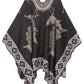 Sakkas Lupe Womens Reversible Poncho Wrap Cape Shawl Sweater Coat Cardigan Pattern
