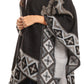 Sakkas Lupe Womens Reversible Poncho Wrap Cape Shawl Sweater Coat Cardigan Pattern