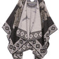 Sakkas Lupe Womens Reversible Poncho Wrap Cape Shawl Sweater Coat Cardigan Pattern