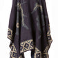 Sakkas Lupe Womens Reversible Poncho Wrap Cape Shawl Sweater Coat Cardigan Pattern