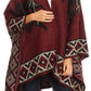 Sakkas Lupe Womens Reversible Poncho Wrap Cape Shawl Sweater Coat Cardigan Pattern