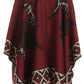 Sakkas Lupe Womens Reversible Poncho Wrap Cape Shawl Sweater Coat Cardigan Pattern