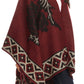 Sakkas Lupe Womens Reversible Poncho Wrap Cape Shawl Sweater Coat Cardigan Pattern