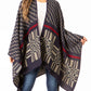 Sakkas Lupe Womens Reversible Poncho Wrap Cape Shawl Sweater Coat Cardigan Pattern