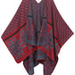 Sakkas Lupe Womens Reversible Poncho Wrap Cape Shawl Sweater Coat Cardigan Pattern