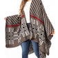 Sakkas Lupe Womens Reversible Poncho Wrap Cape Shawl Sweater Coat Cardigan Pattern