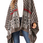 Sakkas Lupe Womens Reversible Poncho Wrap Cape Shawl Sweater Coat Cardigan Pattern