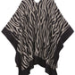 Sakkas Lupe Womens Reversible Poncho Wrap Cape Shawl Sweater Coat Cardigan Pattern