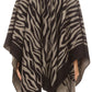 Sakkas Lupe Womens Reversible Poncho Wrap Cape Shawl Sweater Coat Cardigan Pattern