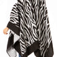Sakkas Lupe Womens Reversible Poncho Wrap Cape Shawl Sweater Coat Cardigan Pattern