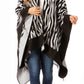 Sakkas Lupe Womens Reversible Poncho Wrap Cape Shawl Sweater Coat Cardigan Pattern
