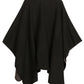 Sakkas Mari Women's Reversible Large Poncho Shawl Wrap Scarf Cape Ruana Blanket