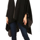 Sakkas Mari Women's Reversible Large Poncho Shawl Wrap Scarf Cape Ruana Blanket