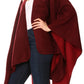 Sakkas Mari Women's Reversible Large Poncho Shawl Wrap Scarf Cape Ruana Blanket