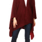 Sakkas Mari Women's Reversible Large Poncho Shawl Wrap Scarf Cape Ruana Blanket