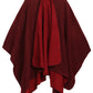 Sakkas Mari Women's Reversible Large Poncho Shawl Wrap Scarf Cape Ruana Blanket