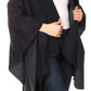Sakkas Mari Women's Reversible Large Poncho Shawl Wrap Scarf Cape Ruana Blanket