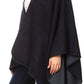 Sakkas Mari Women's Reversible Large Poncho Shawl Wrap Scarf Cape Ruana Blanket