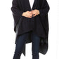 Sakkas Mari Women's Reversible Large Poncho Shawl Wrap Scarf Cape Ruana Blanket
