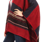 Sakkas Mari Women's Reversible Large Poncho Shawl Wrap Scarf Cape Ruana Blanket