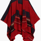 Sakkas Mari Women's Reversible Large Poncho Shawl Wrap Scarf Cape Ruana Blanket