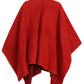 Sakkas Mari Women's Reversible Large Poncho Shawl Wrap Scarf Cape Ruana Blanket